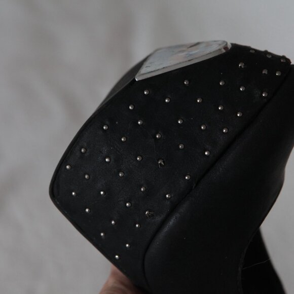 Promise Black Studded Stilettos 6 inch heels EUC - Picture 5 of 10